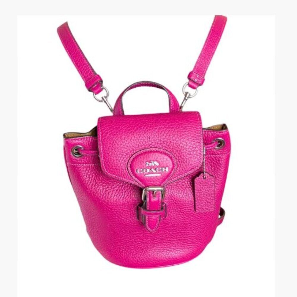 Coach Amelia Backpack Fuchsia Convertible Crossbody with COA NWT - Picture 2 of 16